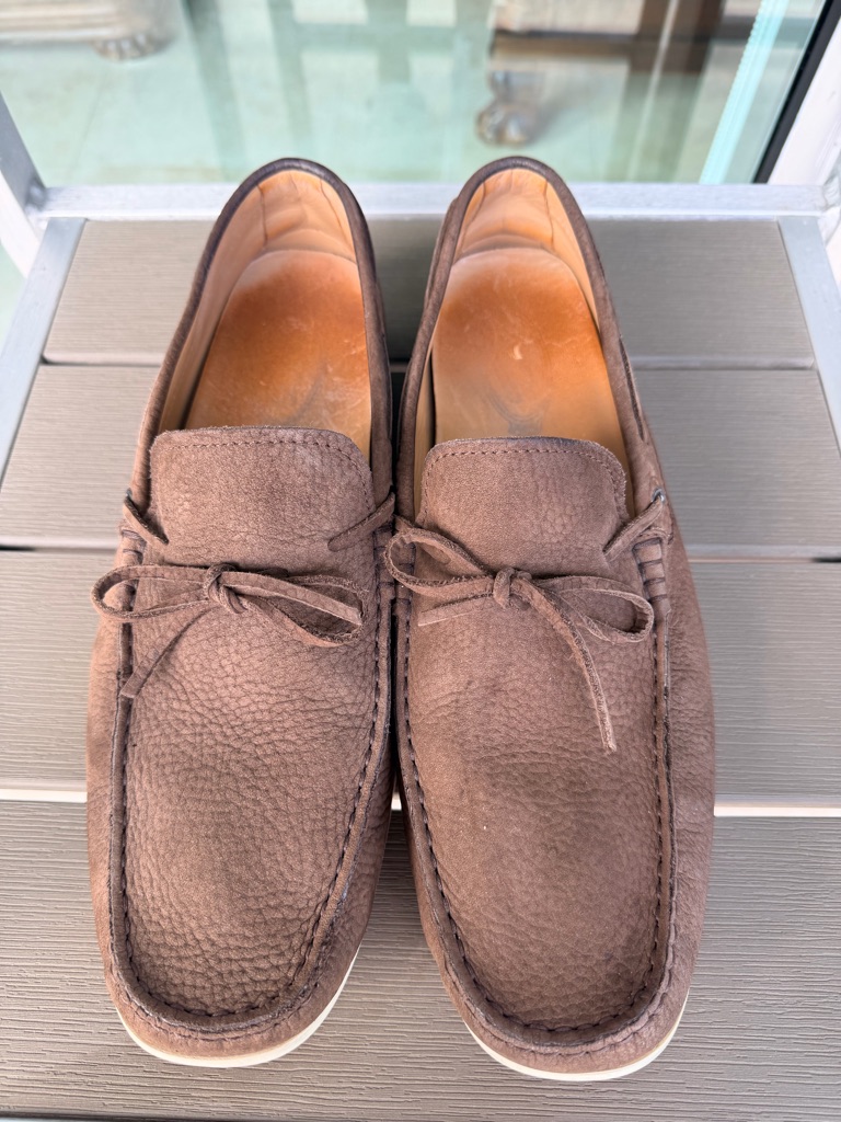 Tod’s Men's Brown Suede Driving Moccasin Loafers Size 11